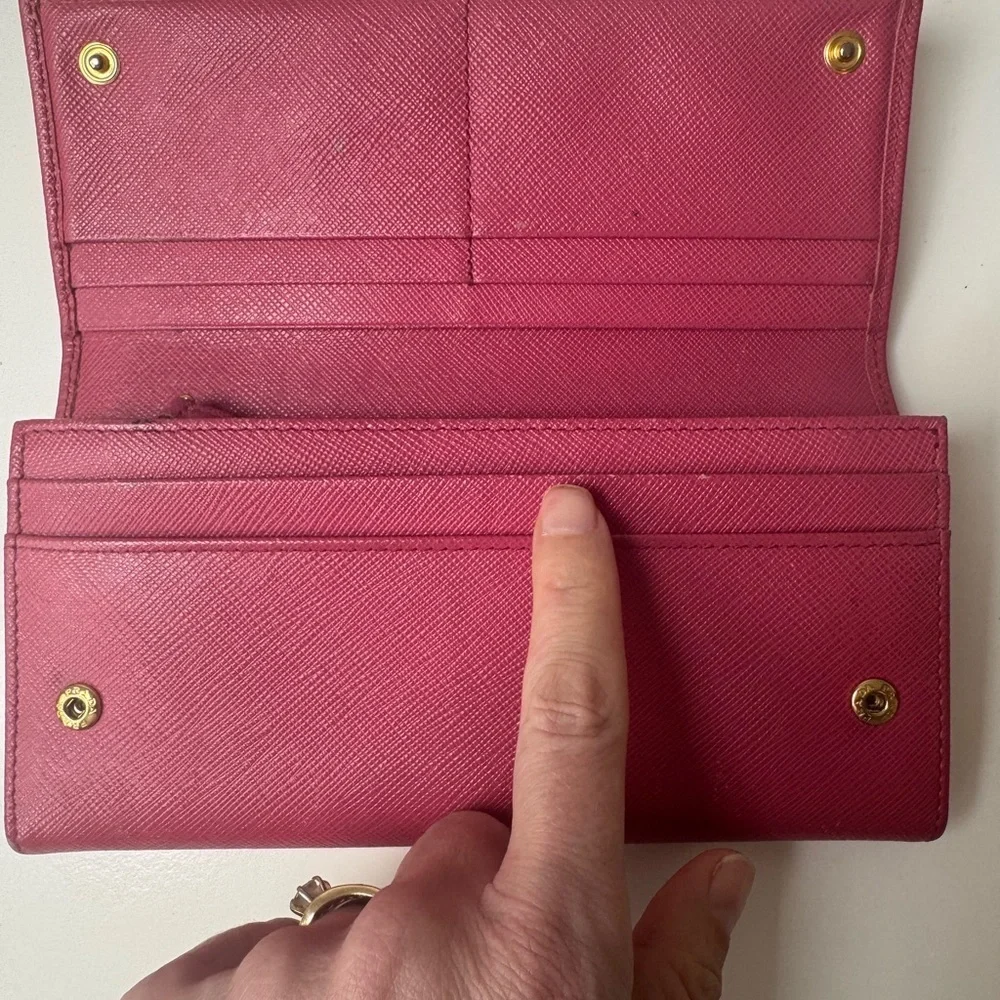 Prada Women’s Long Saffiano Metal Peonia Wallet